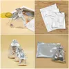 Storage Bags 1Pc 7x9cm 9x12cm 10x15cm 13x18cm Adjustable Jewelry Packing Fabric Bag Silver Colors Drawstring Wedding Pouches