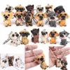 Keychains 3D harts söt hundnyckelkedja för älskare Animal Keyring Ring Holder Pom Gift Women Girl Bag Charms car340y