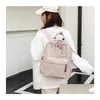 Mochilas con logotipo Lu Mochila de viaje para computadora portátil Bolsa de escuela portátil Casual para mujer Nylon Moda Duffel al aire libre Organizador húmedo seco Shode Dhyk5