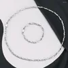 Kedjor fyrkantig knapp tråd rostfritt stål vanlig kedja för män och kvinnors hiphop enkel personlighet halsband