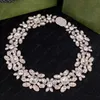 Aristocratic Designer Necklace for Women White Gold Wheat Ear Fashion Necklace Wedding Party Version Jewelry