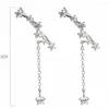 Kolczyki stadnorskie Lozoya 925 Sterling Silver for Women cyrkon Branch Pentagram Tassel Ohringe Wedding High-end Luksusowe prezent biżuterii