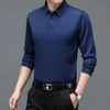 Polos Polos Fashion Polo Shirt Męski Lapel na długi czas rękawowy Polo Tshirt Męski Formalny koszulka koszulka swoboda luźna polo 230923