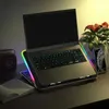 Laptop Cooling Pads Laptop Cooler Laptop Cooling Pad Notebook Gaming Cooler Stand with 6 LED Fan 2 USB Ports Phone Holder for 15.6in Laptop L230923