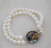 Chokers WOW 3rows freshwater pearl white near round 7-8mm necklace 19-21inch nature wholesale FPPJ 230923