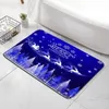 Tappetini da bagno tappetino natalizio blu bagno verde tappeto cartone animato pino renna stampare non slip accessorio per vasca da bagno portineria