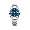 M montre pour hommes automatique mécanique montres bracelet en acier inoxydable militaire président montre cadran bleu glace 40mm207C