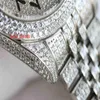 Orologi con diamanti lucidi di alta qualità cassa in argento 41mm numeri arabi orologio automatico da uomo con lancette lisce materiale in acciaio inossidabile 2498