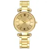 Orologi da polso Orologio da donna alla moda Orologio da polso con cinturino in acciaio inossidabile Orologi al quarzo Casual Orologio da polso femminile in oro rosa di alta qualità Regalo per la moglie