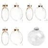 Feestdecoratie Diy Overschilderbaar/onbreekbaar Helder Kerstbal Gouden dop Plastic schijfornament 100/Pack1 Drop Delivery Huis Tuin Ots9S