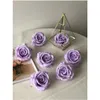 Decoratieve Bloemen Kransen 10 Stuks Lavendel Kunstmatige Rose Veet Hoofd Nep Voor Huis Tuin Bruiloft Verjaardag Party Decor Drop Leveren Dhgsj