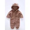 Rompers 0-12M born Baby Rompers Autumn Winter Warm Fleece Baby Boys Girl Costume Baby Girls Clothing Animal Overall Baby Jumpsuits 230923