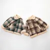Giacche per bambini Plaid Plus Giacca doppiopetto in velluto Autunno Inverno Bambino Neonate Ragazze Cappotto caldo di lana Outwear 230922