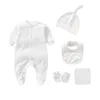 Zestawy odzieży solidne zestawy piżamy 35pcs Born Romper Unisex Baby Girl Ubrania Sprężyna Baby Boy Ubrania Ropa Bebe Autumn 230922