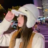 Top Caps 2023 Kış Örme Şapka Kadınlar Kalın Sıcak Açık Dış Mekan Çok yönlü Bisiklet Koruyucusu Soğuk Durumsal Beyaz Beyzbol Şapkaları Erkekler