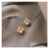 Stud French Style Mushroom Earrings For Woman Fairy Tale Red Animation Eardrop Ear Jewelrystud Drop Delivery Jewelry Dhcyf