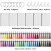 Porte-clés 200pcs Sublimation Porte-clés Blanks Set Rectangle Transfert de chaleur Glands avec porte-clés pour DIY3018