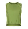 Ll ihåliga tillbaka mesh tank tops yoga kläder andas snabbt torra gymkläder kvinnor väst fitness skjorta lu-50