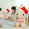2 스타일 귀여운 박제 플러시 동물 장난감 수유 한 새끼 고양이 인형 소년 애니메이션 주변 선물 인형 홈 액세서리 어린이 크리스마스 선물 30cm