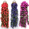 Juldekorationer Violet Artificial Flower Party Decoration Simulation Valentines Day Wedding Wall Hanging Basket Orchid Fake 230923