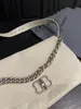 Mode BB Metal Letter 1: 1 Mirror Kvalitet Retro Women Chain Shoulder Bag Soft Classic Postman Flip Bag