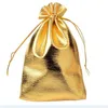 100Pcs lot Gold Color Jewelry Packaging Display Pouches Bags For Women DIY Fashion Gift Craft W38299G