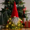 Oggetti decorativi Figurine Decorazioni natalizie Incantevole bambola gnomo natalizio Ornamento luminoso Realistico ramo di un albero artificiale Nano carino per la stanza delle feste 230923
