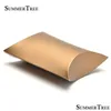 Gift Wrap 100Pcs Pillow Candy Boxes Gold Pink White Black Sier Kraft Wedding Party Favor Paper Diy Box Supply Accessories1 Drop Deli Ot1Yf