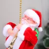 Christmas Toy Supplies Christmas Decorative Gifts Santa Electric Toys Climbing Ladder Rod Rope Bead Curtain Somersault Plush Doll Family Children Gift 230923