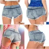 Womens Shorts Low Waist Y 2022 Jeans Denim Summer Fashion Tassels Ladies Skinny Cotton Super Short Girls1 Drop Delivery Apparel Clothi Dhsad