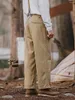 Mäns byxor Suspender Löst raka multifickor khaki overaller utomhus casual retro last för manlig pojkvän