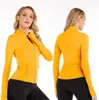 LL 123 Giacca da yoga da donna Define Workout Cappotto sportivo Fitness Sport Quick Dry Activewear Top Solid Zip Up Felpa Sportwear Vendita calda