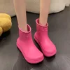 Botas de chuva unissex botas de água tamancos altura crescente deslizamento-em mulheres homem de alta qualidade plataforma de fundo grosso botas de chuva antiderrapantes botas de eva 230922