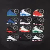 Mini Silicone Sneaker Chiekains Sport Shoes Keychain Basketball Shoes Kids Key Ring Ries حذاء إبداعي هدايا مفاتيح الحبل