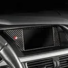 Adesivo in fibra di carbonio Console interna per auto Navigazione GPS NBT Cornice per schermo Copertura Trim Accessori auto per Audi A4 B8 A5 09-16 Auto sty269I