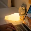 Andra heminredning Duck Nightlights LED Light Duckling laddningsbar lampa USB -tecknad silikon barn barn sovrum dekoration födelsedag present 230923