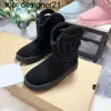 Nouveau Femmes Bottines Designer Classique En Cuir De Veau Hivers Laine Bottes De Neige Respirant Pleine Fourrure Moelleux Fourrure Confortable Hiver Chaussures Décontractées bottes