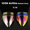 Caschi da ciclismo Moto Icon Airflite Visiera Shield Fliteshield Visiera a specchio Visiera sostitutiva per i caschi 230923