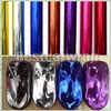 Various Colors Stretchable Mirror Chrome Vinyl Full Car Wrap High Flexible Film Air Bubble Vehicle Covers size 1 52 20M Roll 269u