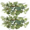 Couronnes de fleurs décoratives, 2 pièces, anneaux, feuilles d'eucalyptus artificielles, support de pilier pour mariage, porte de maison, table de printemps