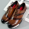 Neue Herrenleder bequeme Mode -Sneaker handgefertigte Pailletten Casual Shoes Dating Party Herrenschuhe A30