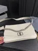 Mode BB Metal Letter 1: 1 Mirror Kvalitet Retro Women Chain Shoulder Bag Soft Classic Postman Flip Bag