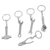 Keychains 5 PCS Tool Keychain Metal Small Ring Bag Pendant Zinc Eloy Gift Man Decor Funny Mini