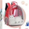 Cat Carriers Crates Houses Deluxe Bubble Backpack Breathable Carry Bag Hiking Dome Knapsack Drop Delivery Home Garden Supplies Otgop