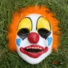 Festmasker barn män kvinnor full ansikte fjäder rolig skrämmande clown mask maskerad cosplay kostym tillbehör rekvisita röda jul 230922