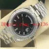 Luxury alta calidad 40 mm Fecha de día 228345 Pulsera de acero inoxidable Diamante Bisel Movimiento para hombres Mecánicos Bla305n