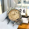 Reloj de diseñador Rolaxs Daydate Movimiento de cuarzo Clean Factory Clásico suizo y para mujer Calendario doble de 41 mm Acero 904L Pulsera de oro rosa Mesa de cristal de zafiro