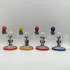 Hight Quality Borosilicate 7.7Im Glass Water Pipe Mushroom Perc Dab Rig Indian Colors rökrör