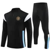 23 24 Survêtement de football HAALAND Mans Cityes Training Suit Hommes Enfants 2023 Manches longues Football Sportswear Kit