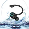 Headset Trådlösa hörlurar Bluetooth -headset Mini Ear Hook Sport Anti Loss Music Ring Hidden Earplugs med MIC för smarttelefon 230923